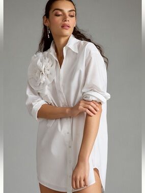 White Women's Tunic Top
